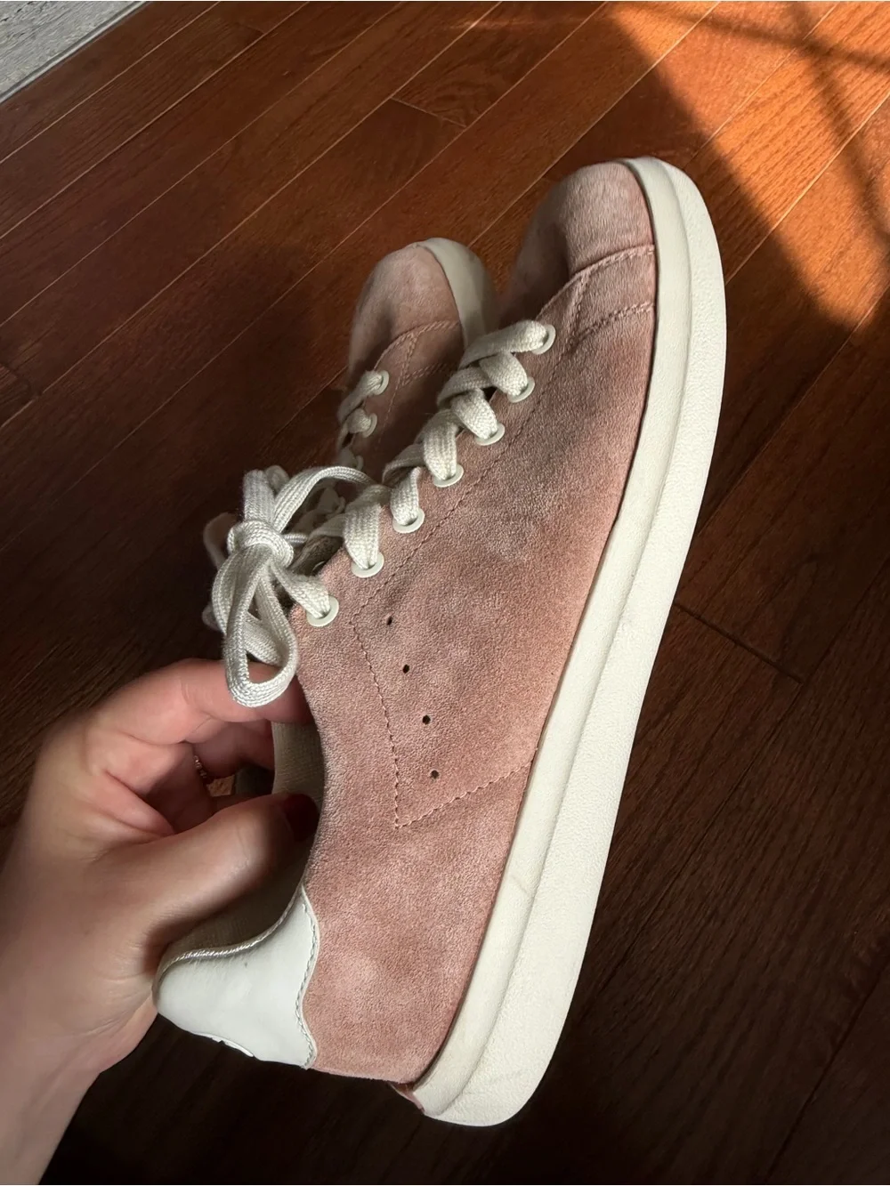 Tory Burch Howell Court Sneaker - Malva/New Ivory Suede- 7.5